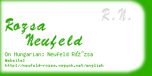 rozsa neufeld business card